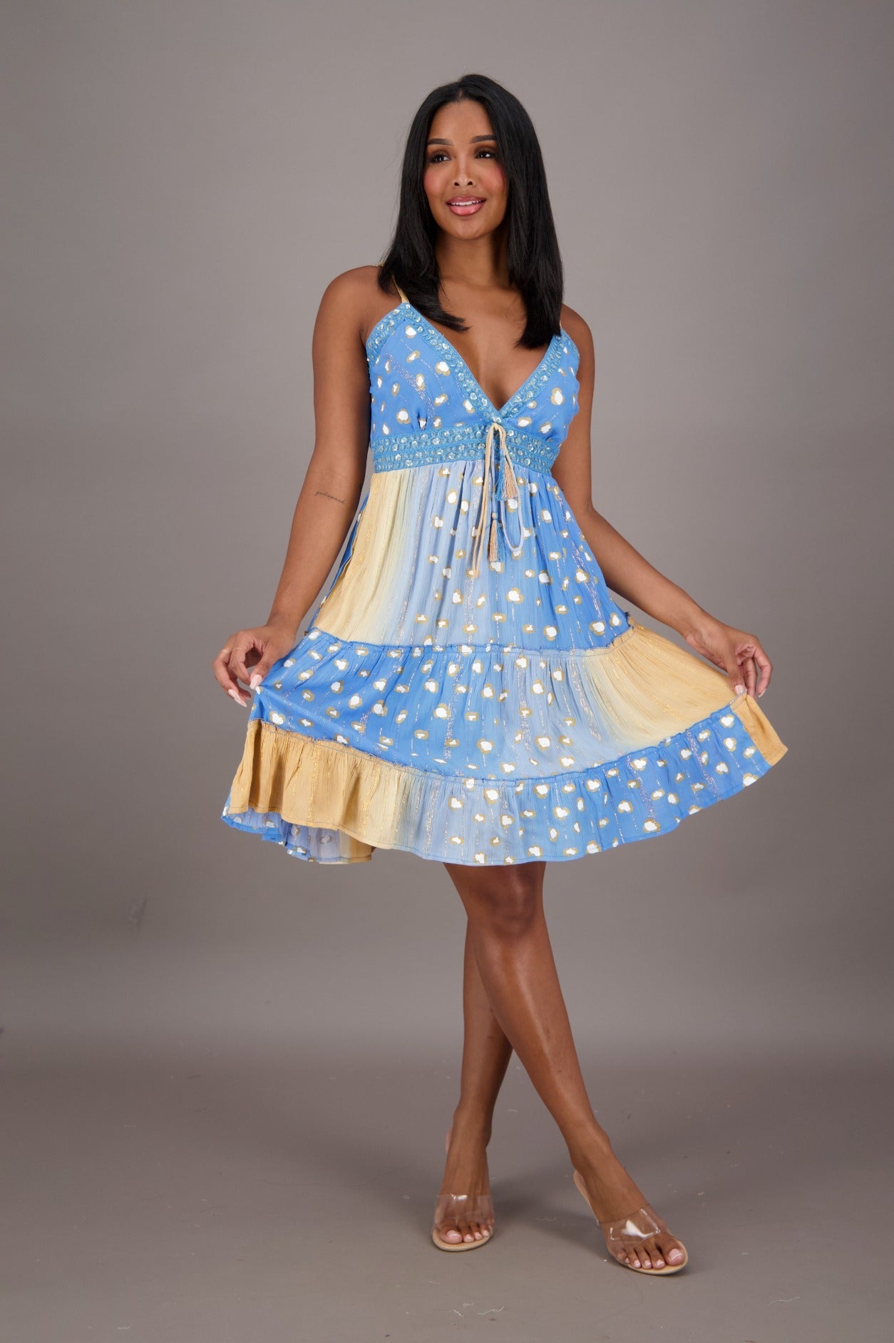 Sunset Sorbet Open Back Dress 24957 - Advance Apparels Inc