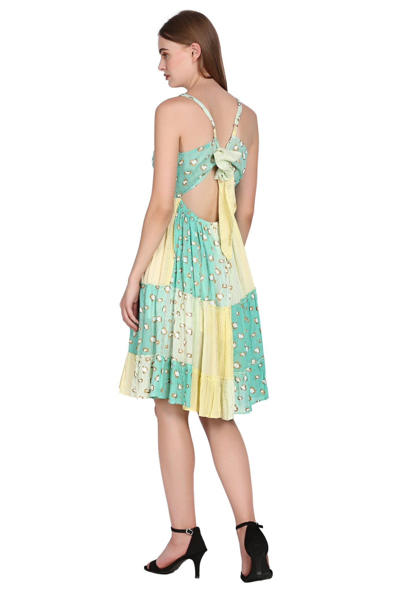 Sunset Sorbet Open Back Dress 24957 - Advance Apparels Inc