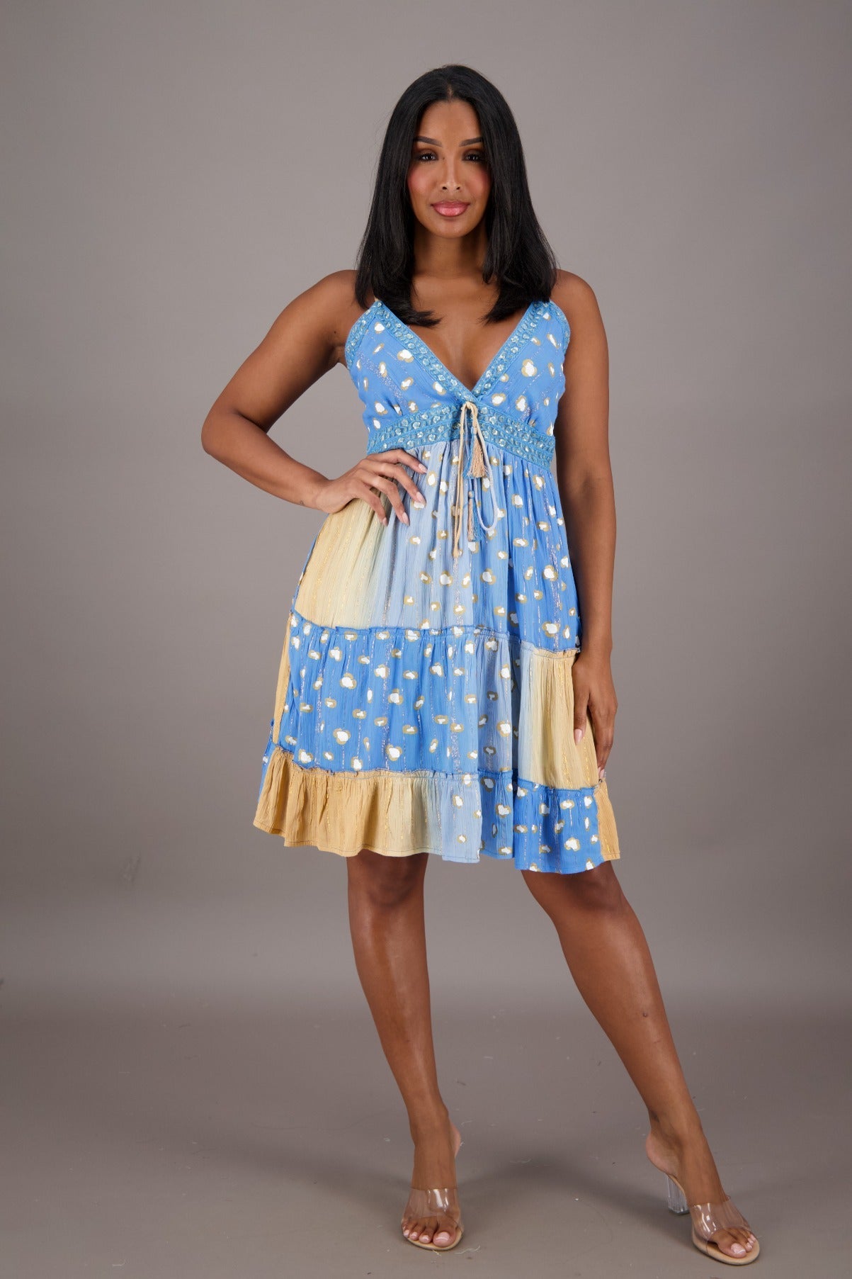 Sunset Sorbet Open Back Dress 24957 - Advance Apparels Inc
