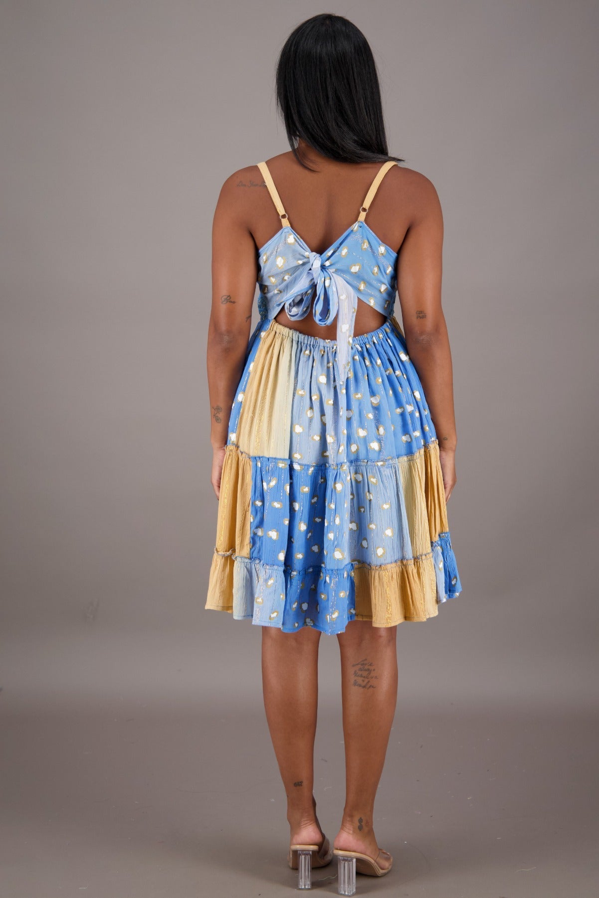 Sunset Sorbet Open Back Dress 24957 - Advance Apparels Inc