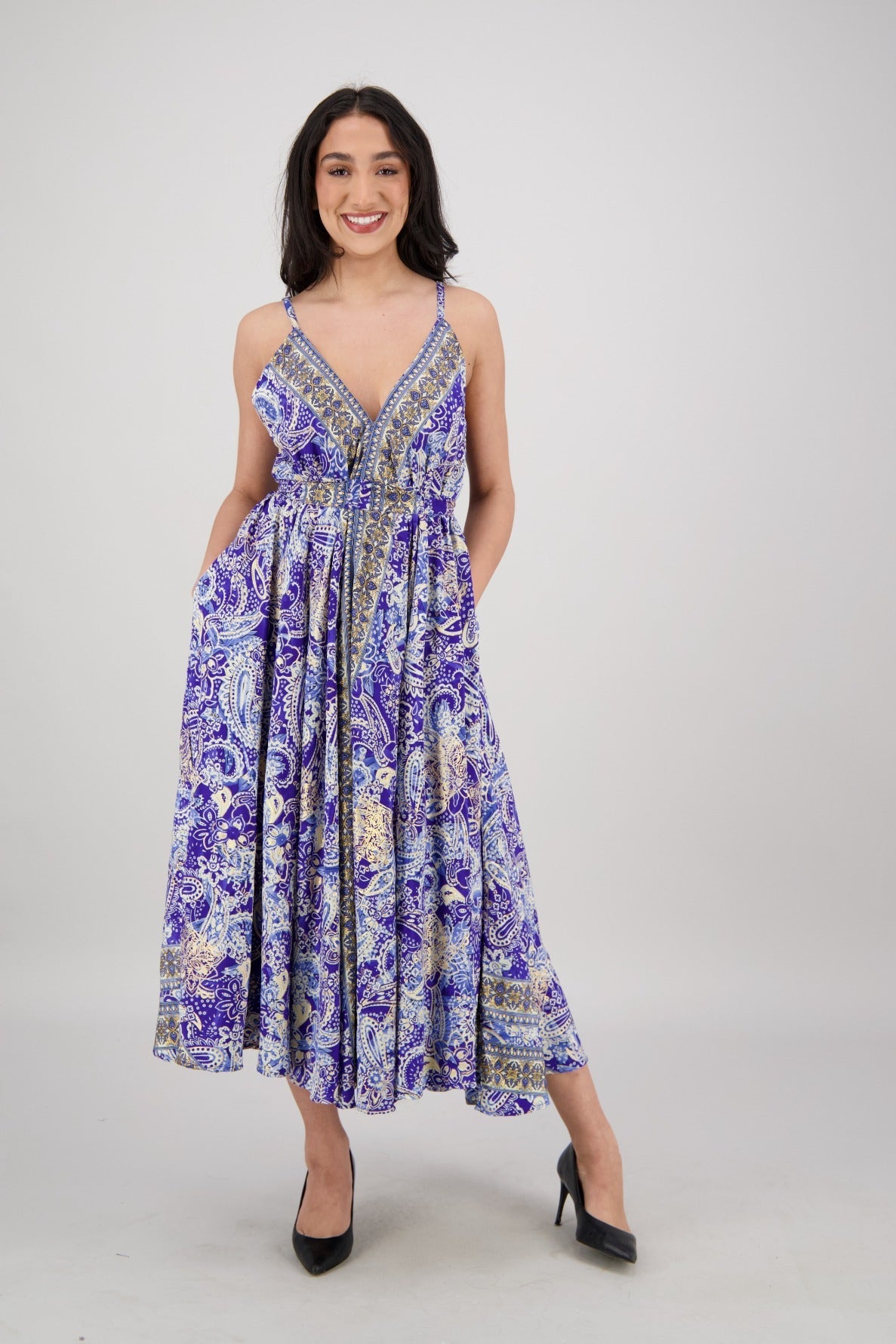 The Zaria Maxi Dress - Artful Bloom AB - 16108 - Advance Apparels Inc