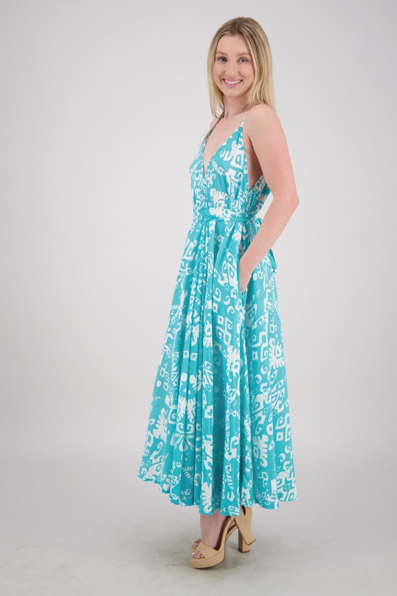 The Zaria Maxi Dress - Black Sand AB - 16109 - Advance Apparels Inc