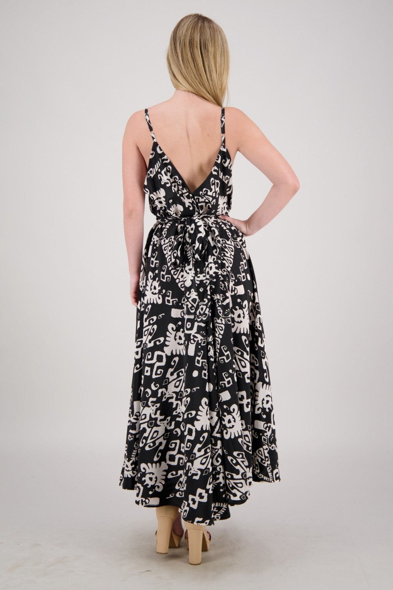 The Zaria Maxi Dress - Black Sand AB - 16109 - Advance Apparels Inc