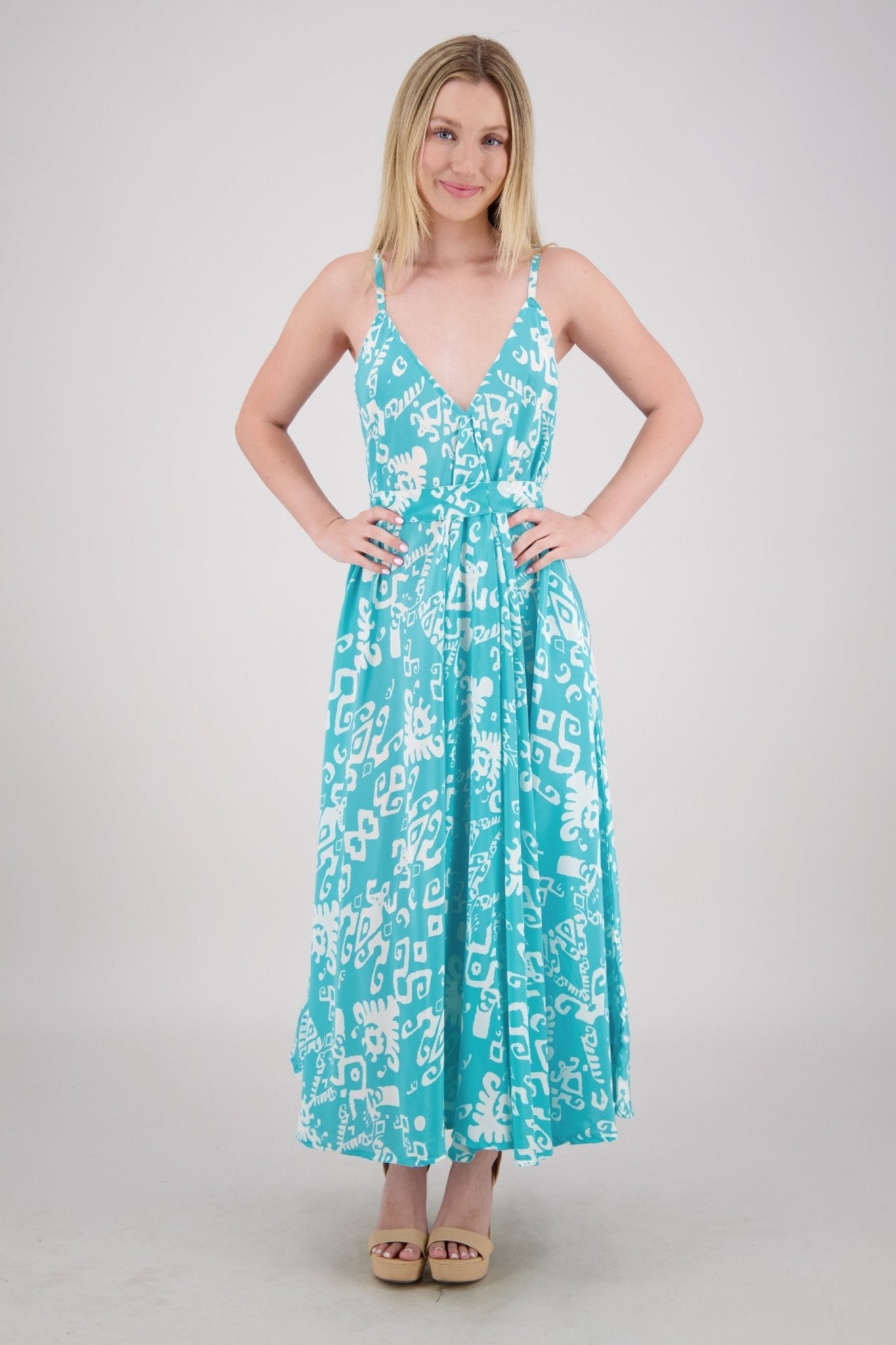 The Zaria Maxi Dress - Black Sand AB - 16109 - Advance Apparels Inc