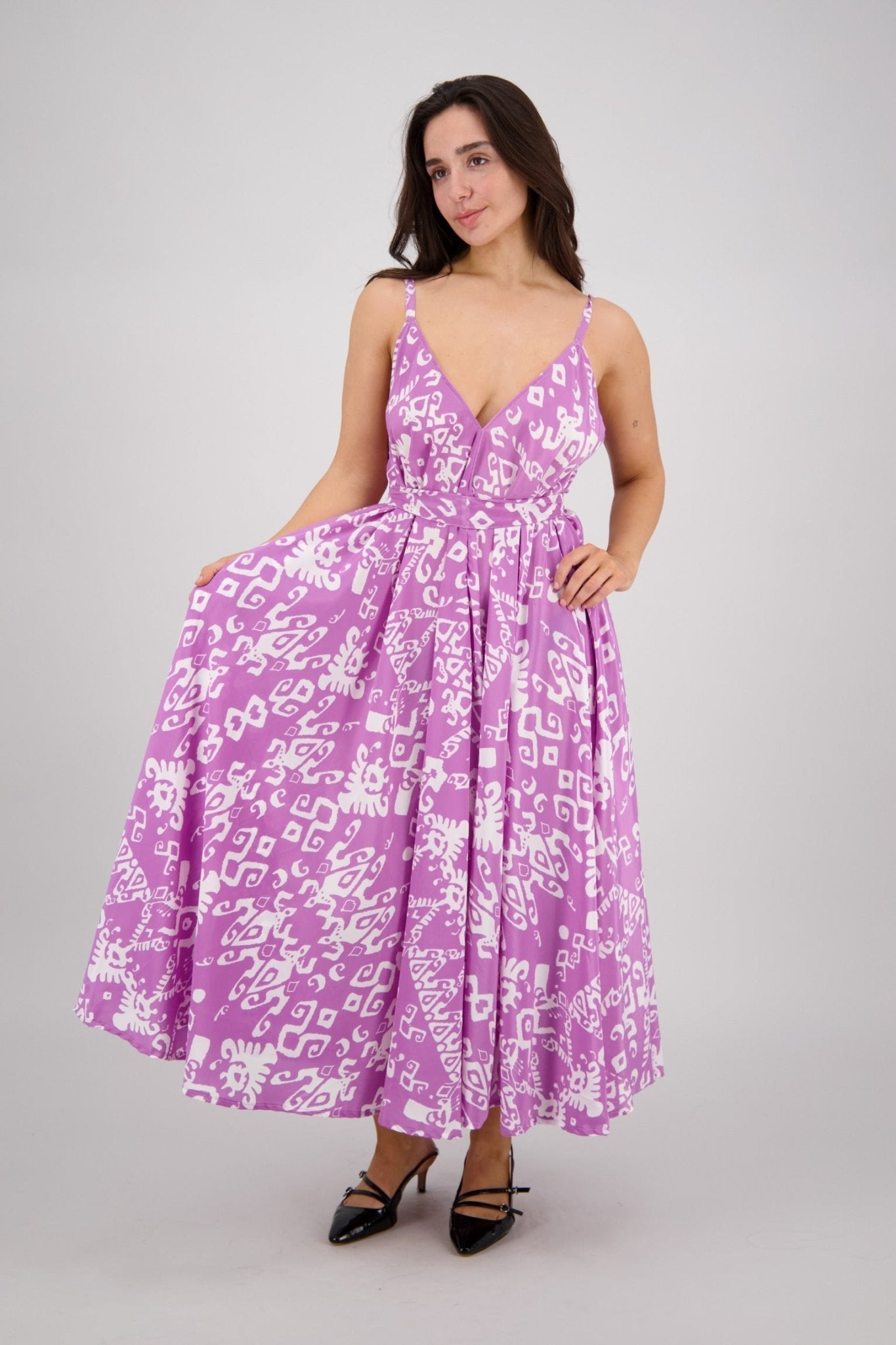 The Zaria Maxi Dress - Black Sand AB - 16109 - Advance Apparels Inc