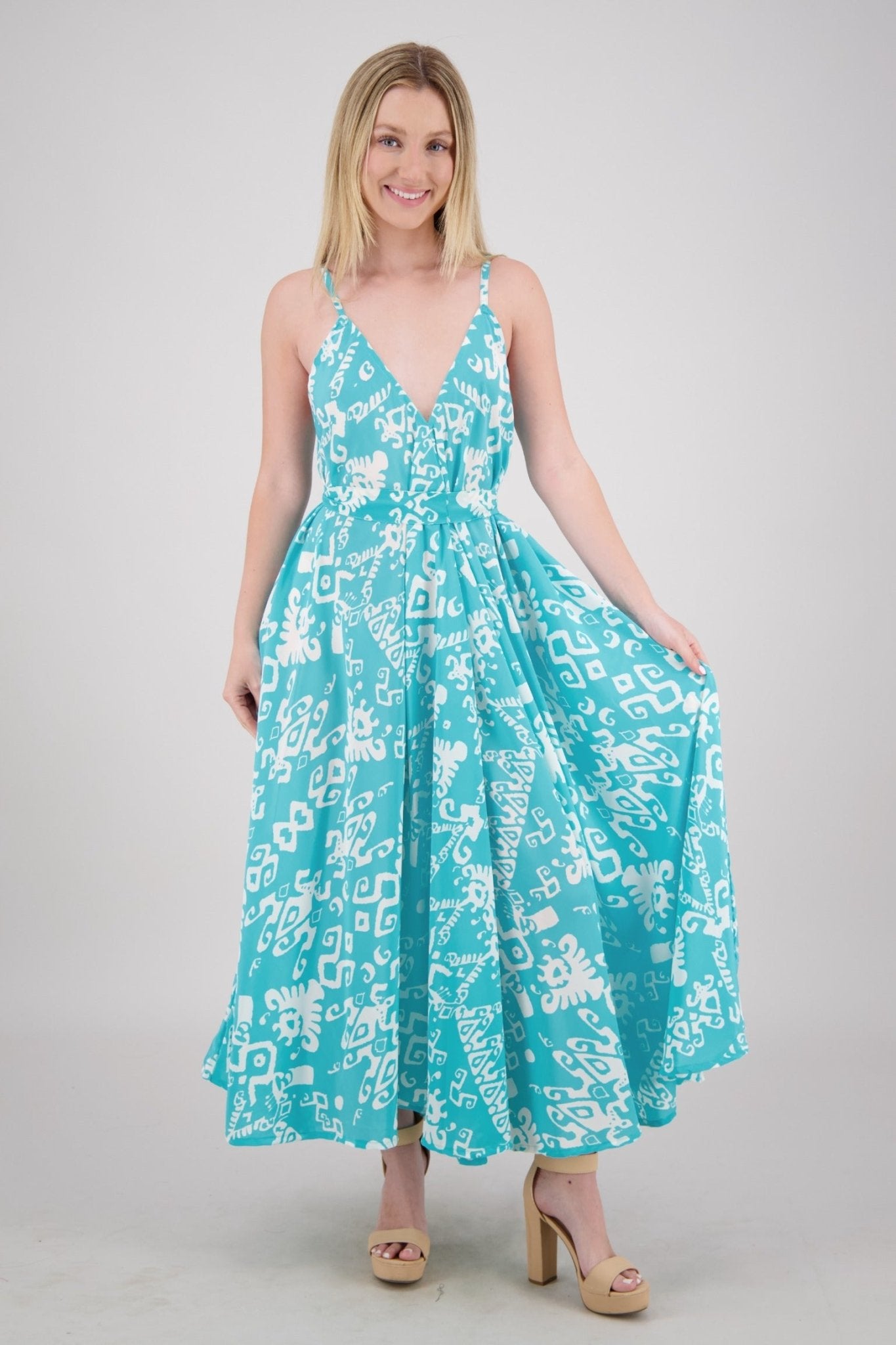 The Zaria Maxi Dress - Black Sand AB - 16109 - Advance Apparels Inc