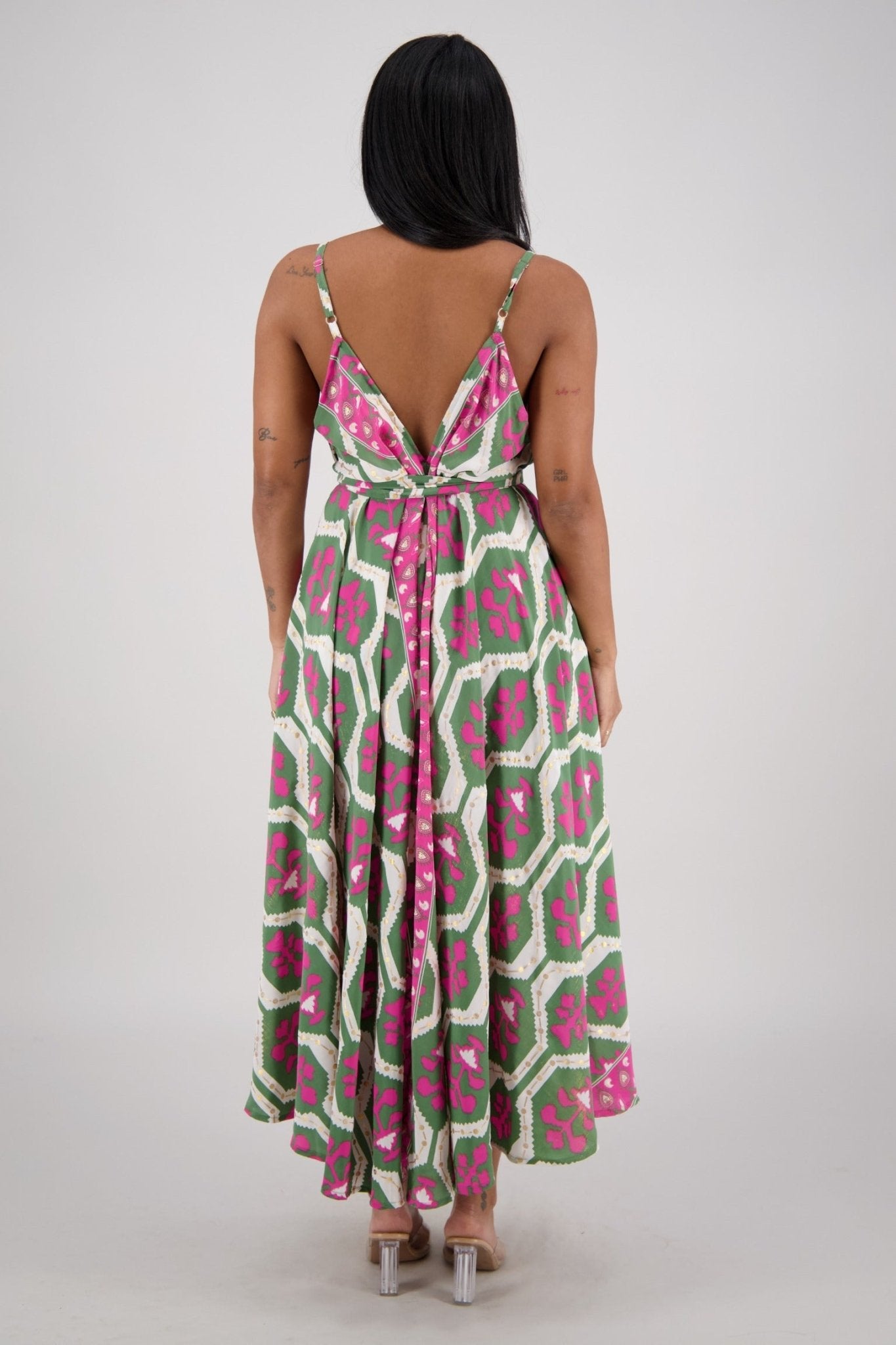 The Zaria Maxi Dress - Floral Frame AB - 16106 - Advance Apparels Inc