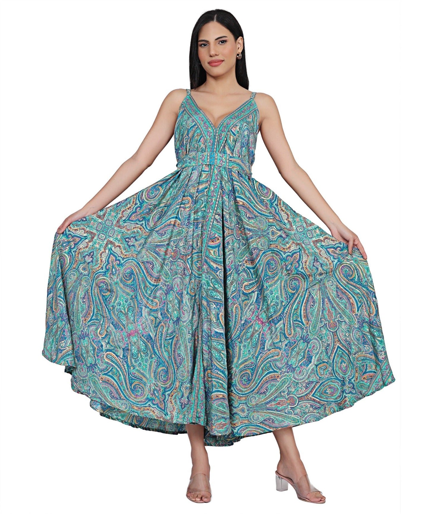 The Zaria Maxi Dress – Paisley Tapestry AB - 16079 - Advance Apparels Inc