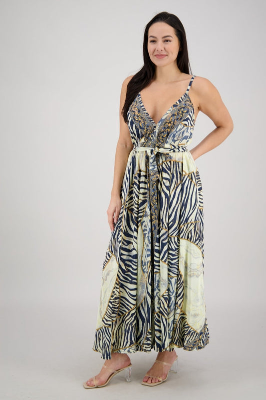 The Zaria Maxi Dress - Safari Luxe AB - 16104 - Advance Apparels Inc