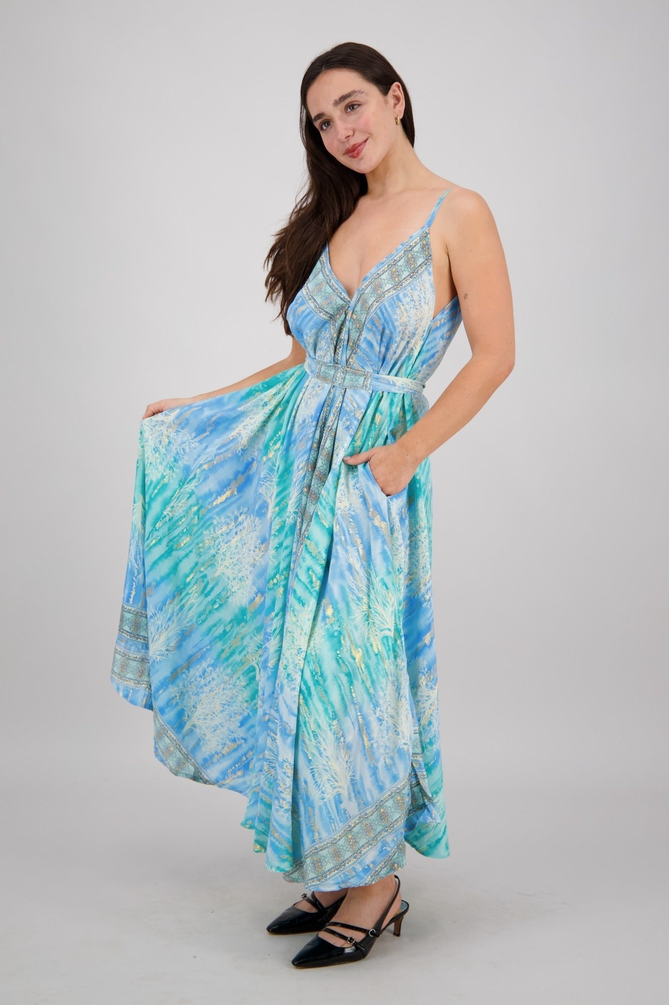 The Zaria Maxi Dress - Seafoam AB - 1606 - Advance Apparels Inc
