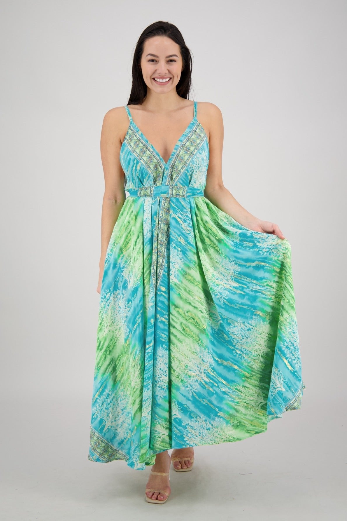 The Zaria Maxi Dress - Seafoam AB - 1606 - Advance Apparels Inc