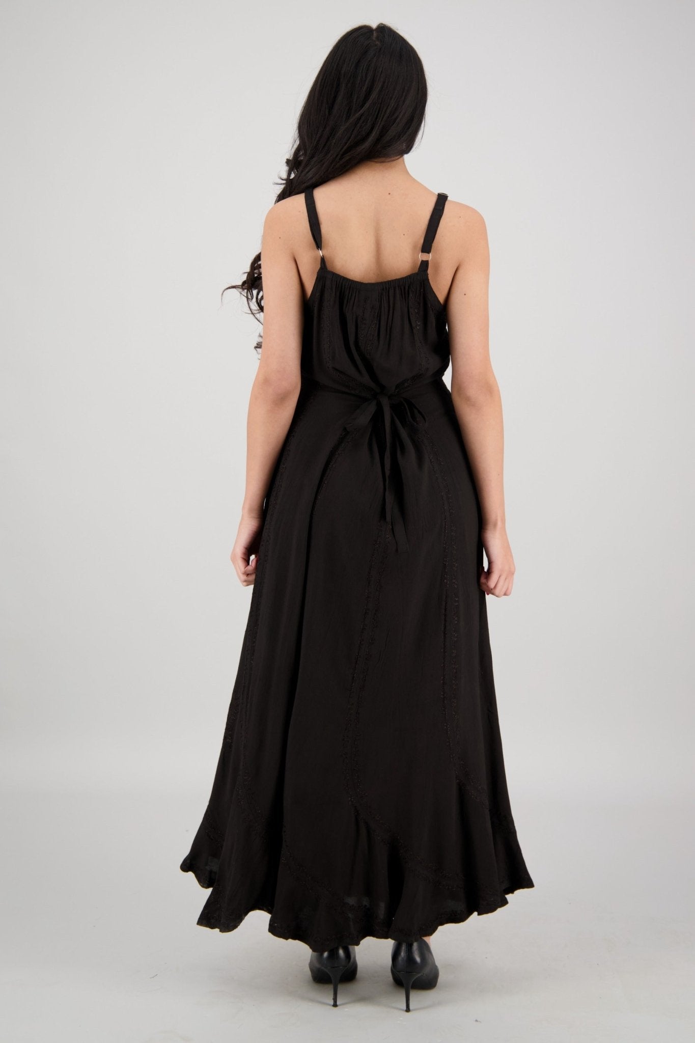 Tie - Back Acid Wash Maxi ADL - 25326 - Advance Apparels Inc
