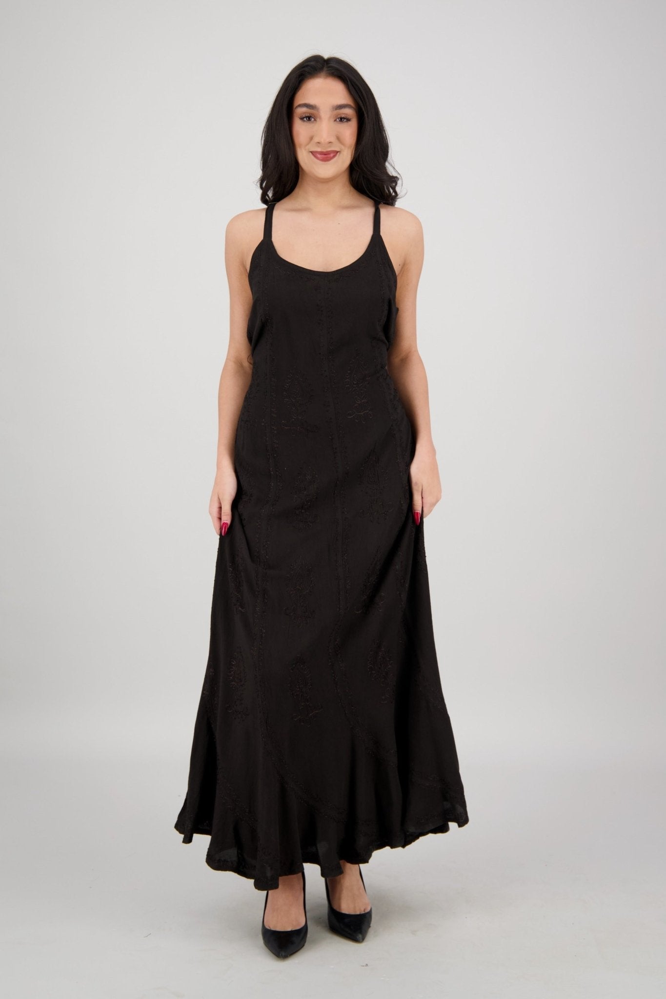 Tie - Back Acid Wash Maxi ADL - 25326 - Advance Apparels Inc