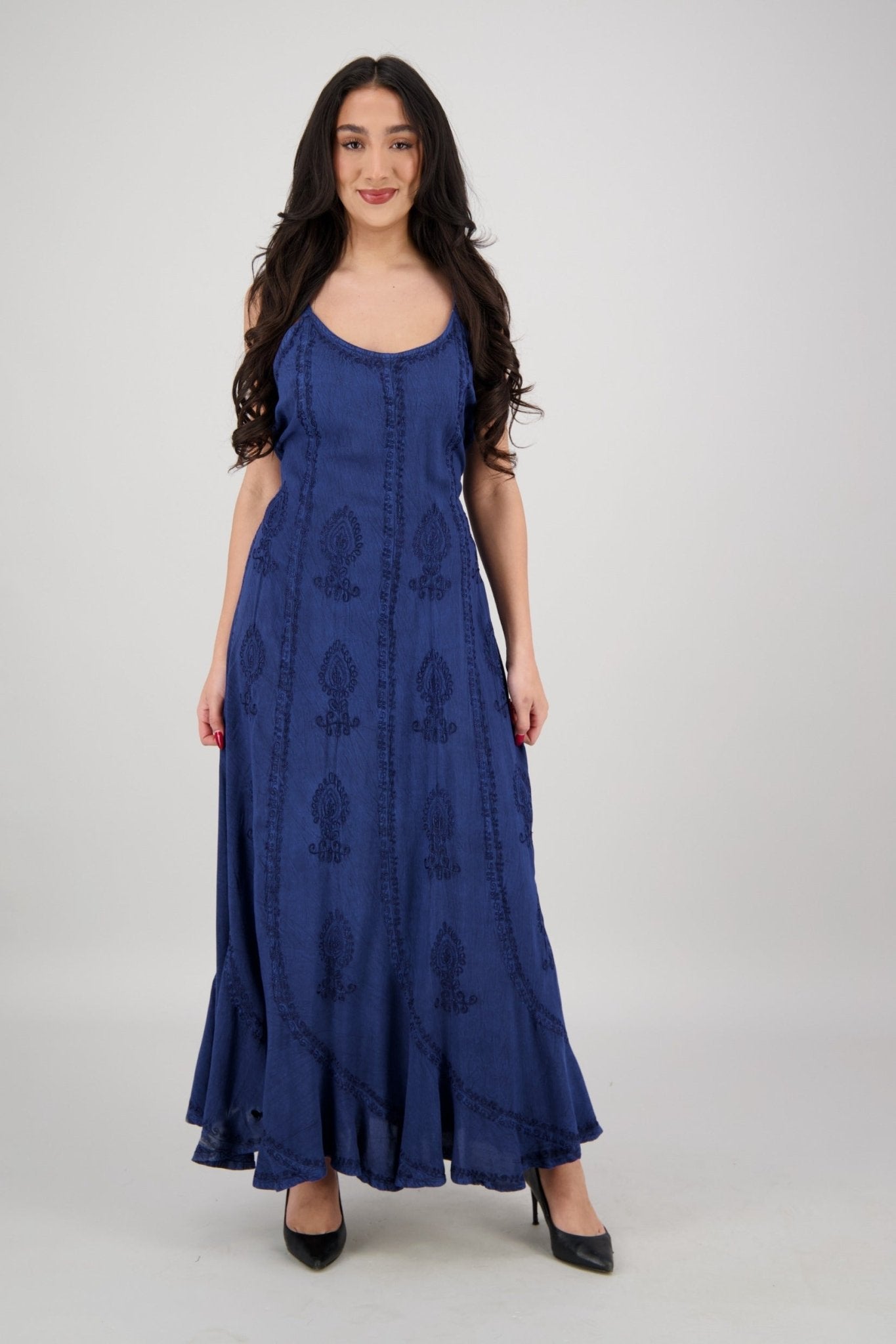 Tie - Back Acid Wash Maxi ADL - 25326 - Advance Apparels Inc