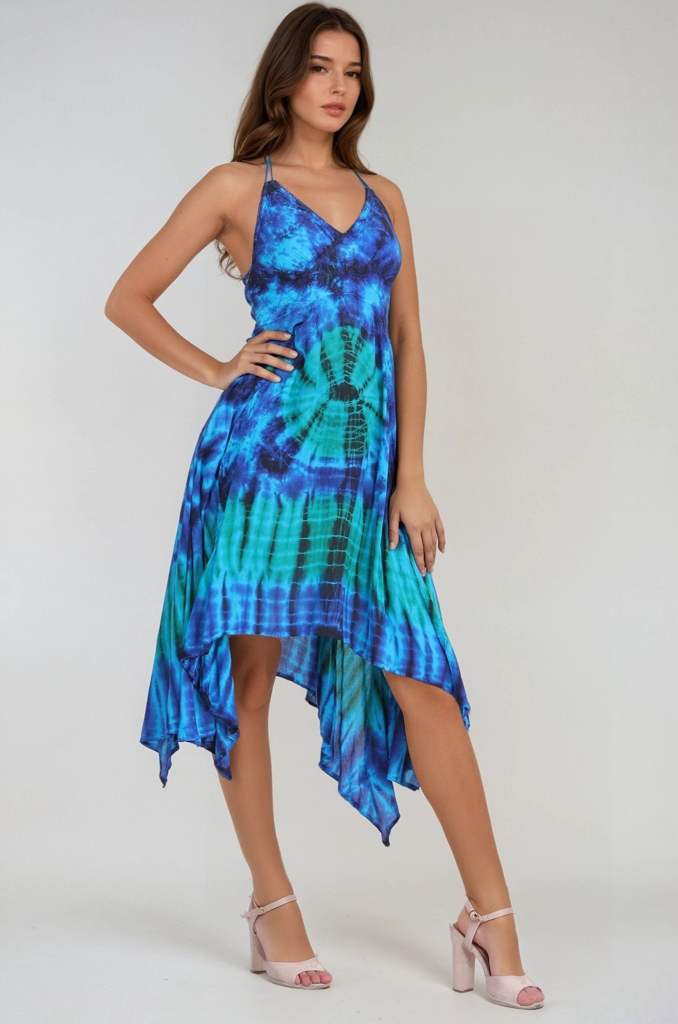 Tie Dye Acid Wash Dress (S/M - 1X/2X) 4 Colors ADL30331 - Advance Apparels Inc