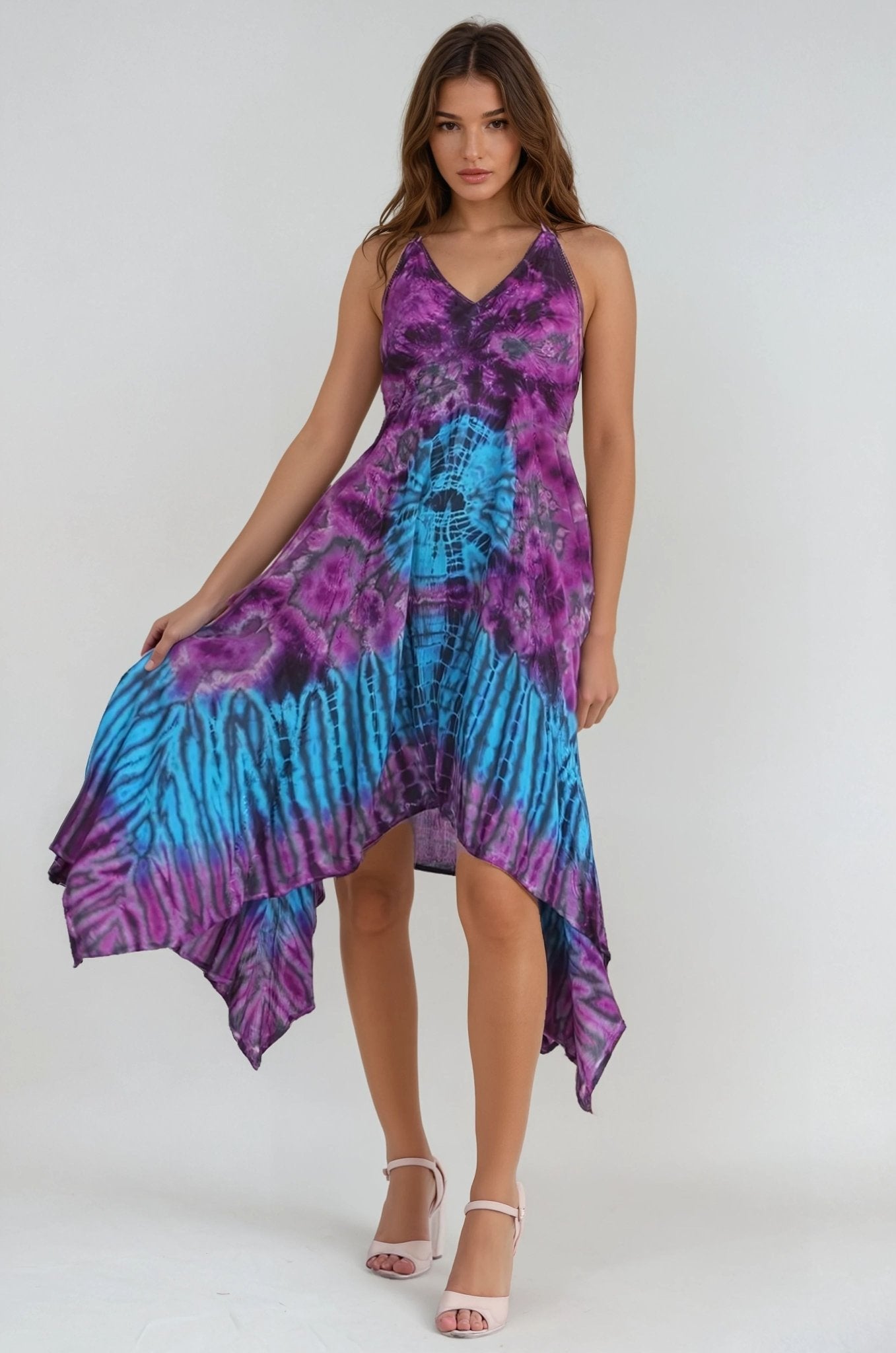 Tie Dye Acid Wash Dress (S/M - 1X/2X) 4 Colors ADL30331 - Advance Apparels Inc