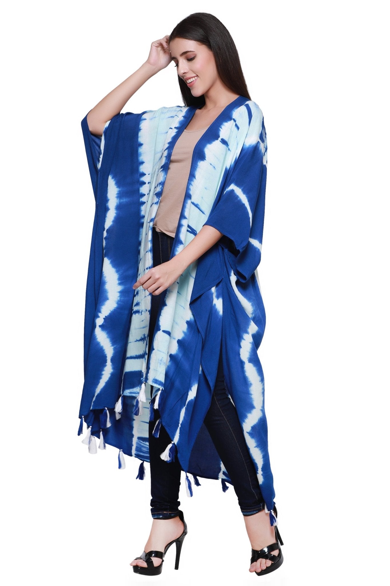 Tie Dye Beach Cover Up Kimono 22030 - Advance Apparels Inc