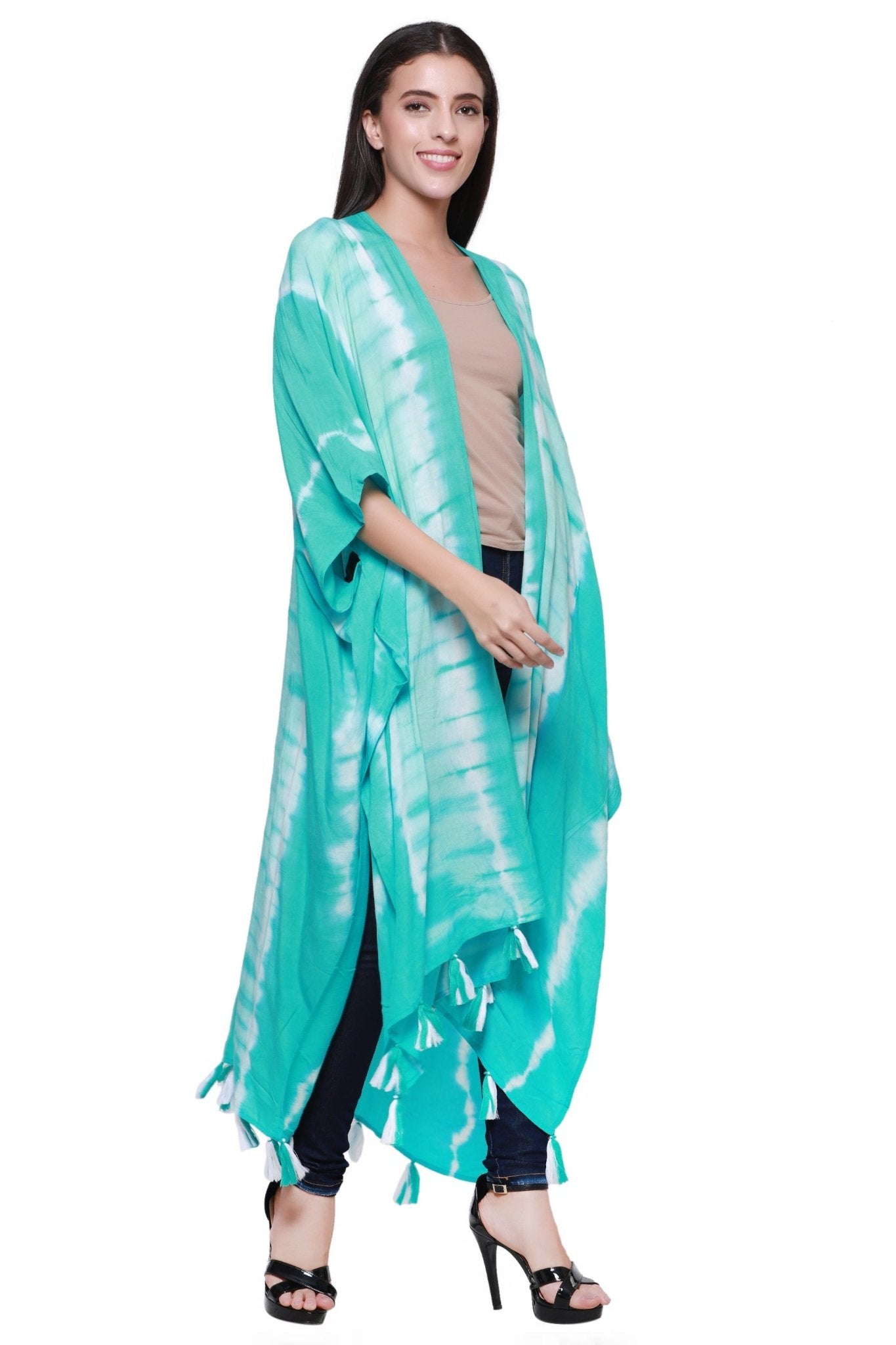 Tie Dye Beach Cover Up Kimono 22030 - Advance Apparels Inc