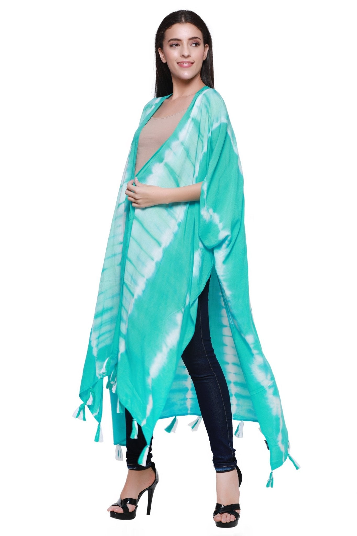 Tie Dye Beach Cover Up Kimono 22030 - Advance Apparels Inc