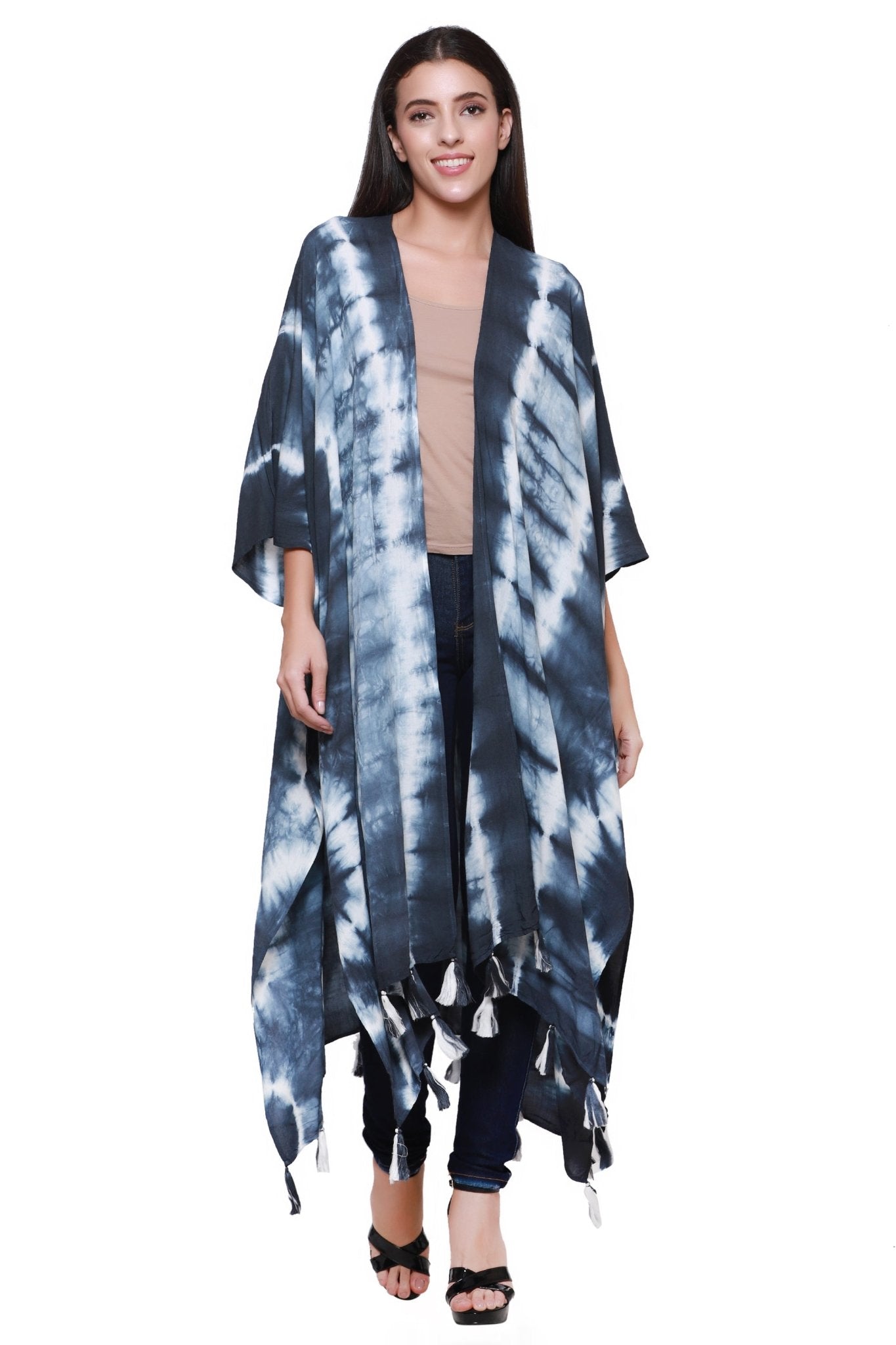 Tie Dye Beach Cover Up Kimono 22030 - Advance Apparels Inc