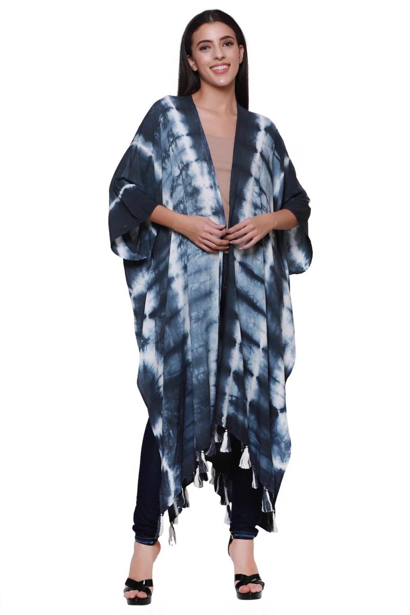Tie Dye Beach Cover Up Kimono 22030 - Advance Apparels Inc