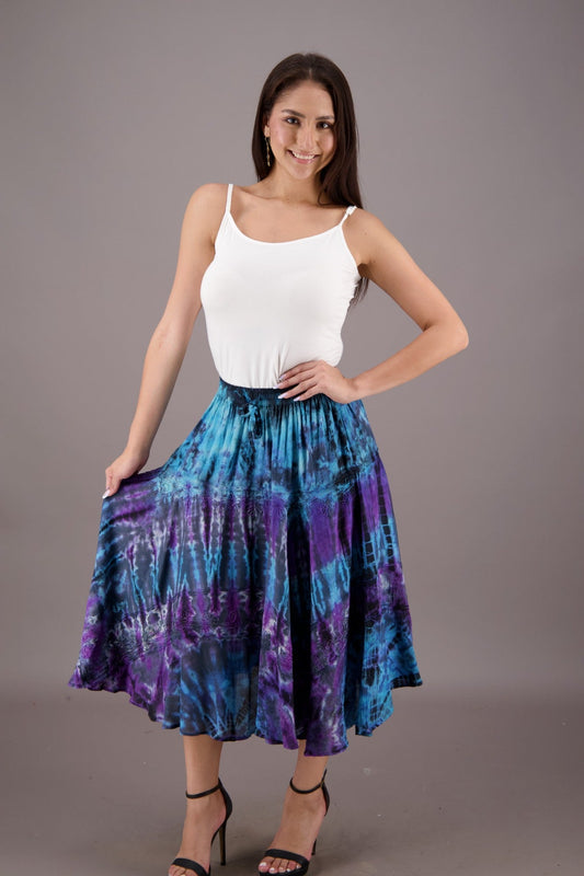 Tranquil Tides Mid - Length Skirt 18221 - Advance Apparels Inc