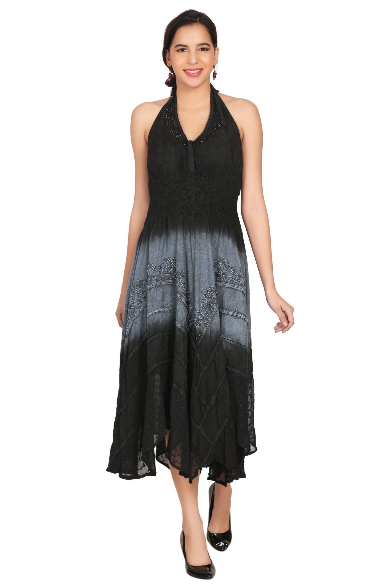 Tri Color Ombre Maxi Dress 602 - Advance Apparels Inc