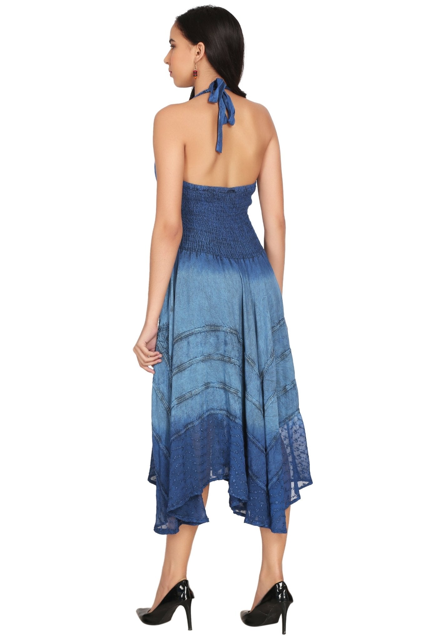 Tri Color Ombre Maxi Dress 602 - Advance Apparels Inc