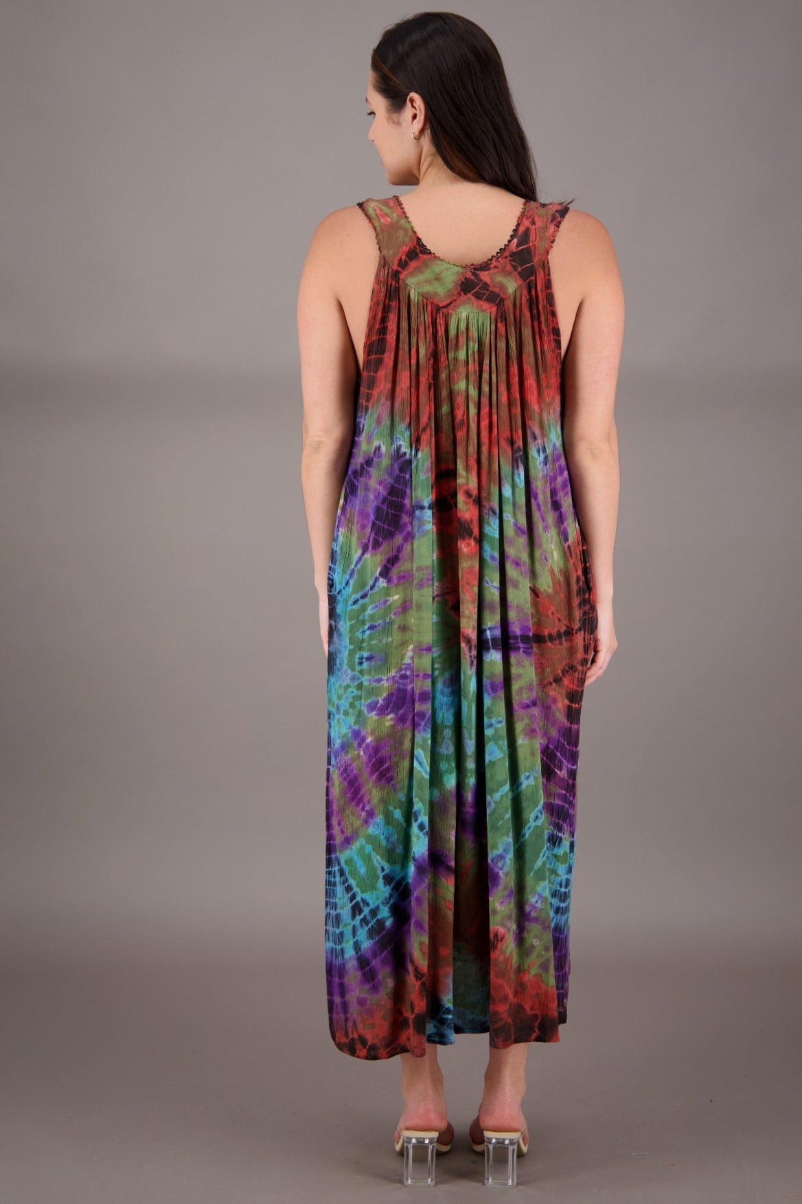 V - Neck Tie Dye Dress 24325 - Advance Apparels Inc