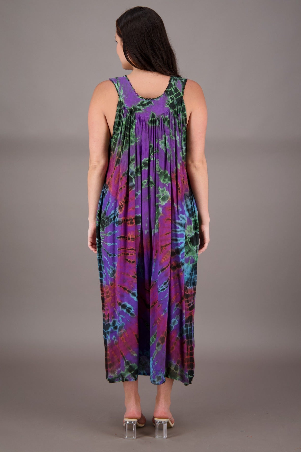 V - Neck Tie Dye Dress 24325 - Advance Apparels Inc