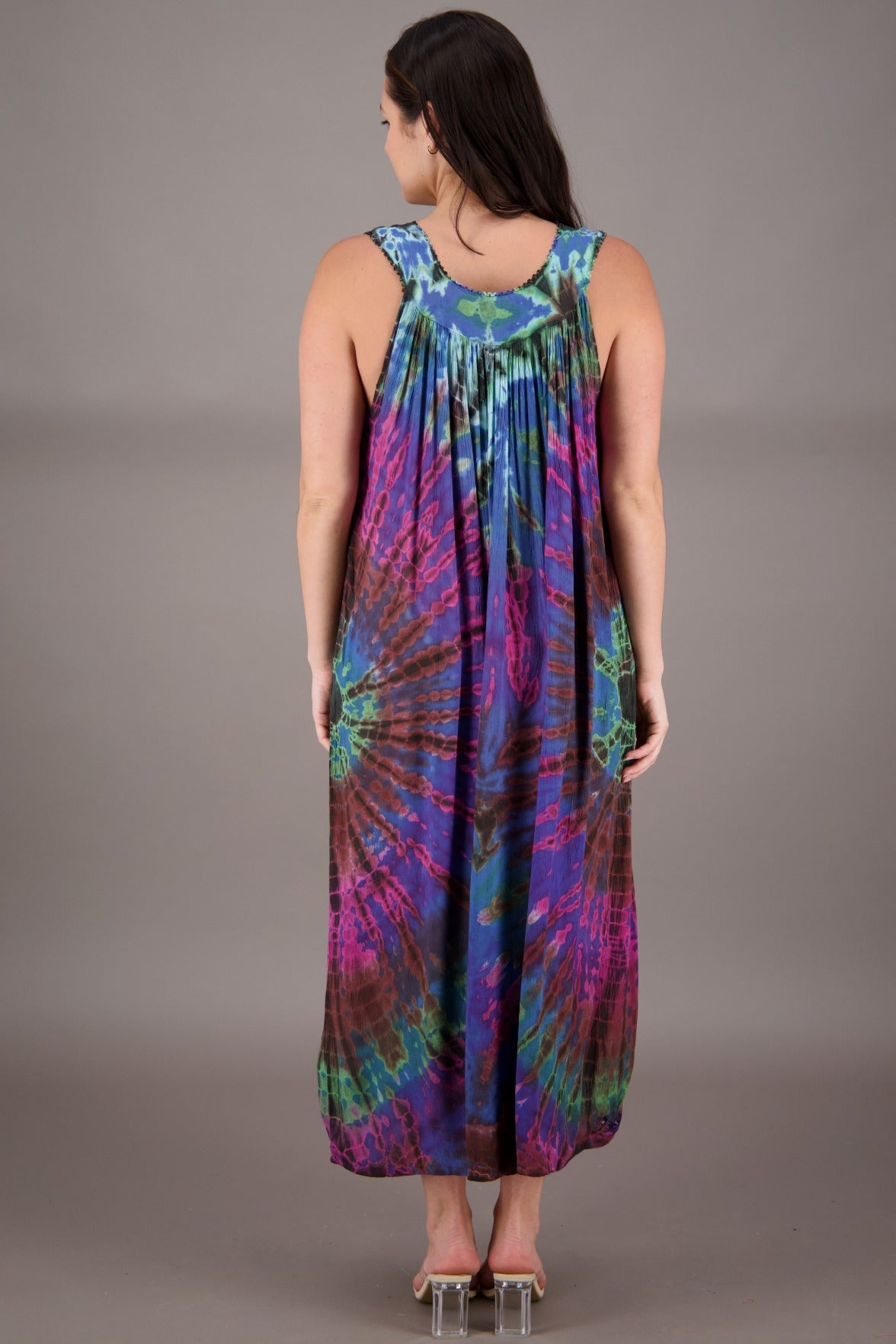 V - Neck Tie Dye Dress 24325 - Advance Apparels Inc