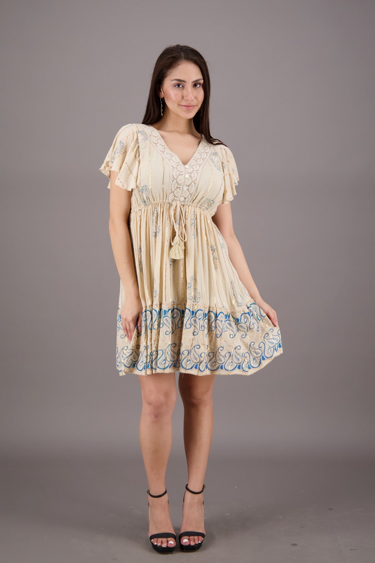 Vineyard Vibe Paisley Middy Dress 24926 - Advance Apparels Inc