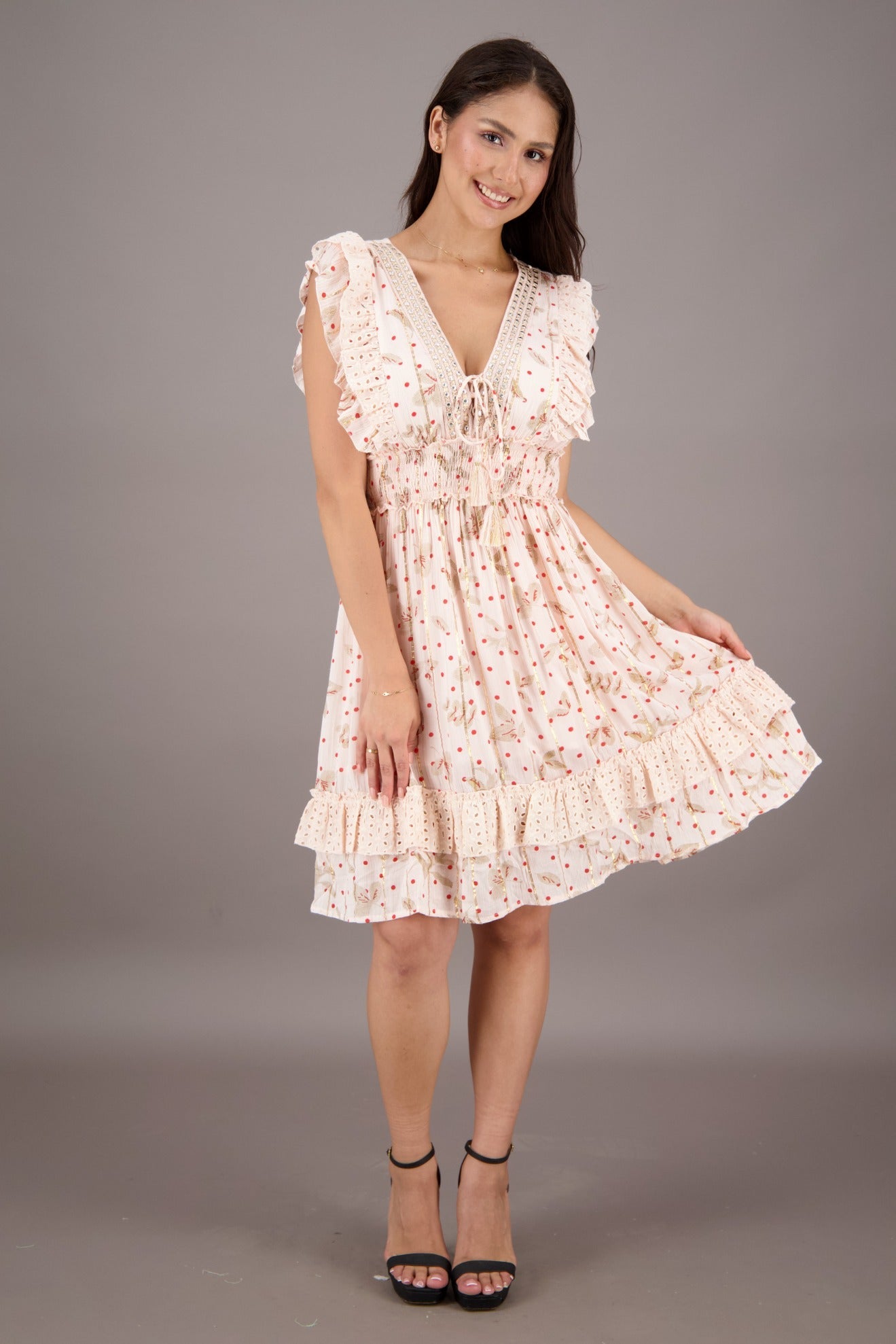 Wanderlight Flutter Dress 24724 - Advance Apparels Inc