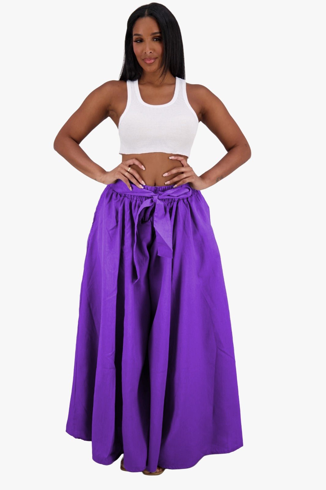 Wide Leg Palazzo Pants 24061 - Advance Apparels Inc
