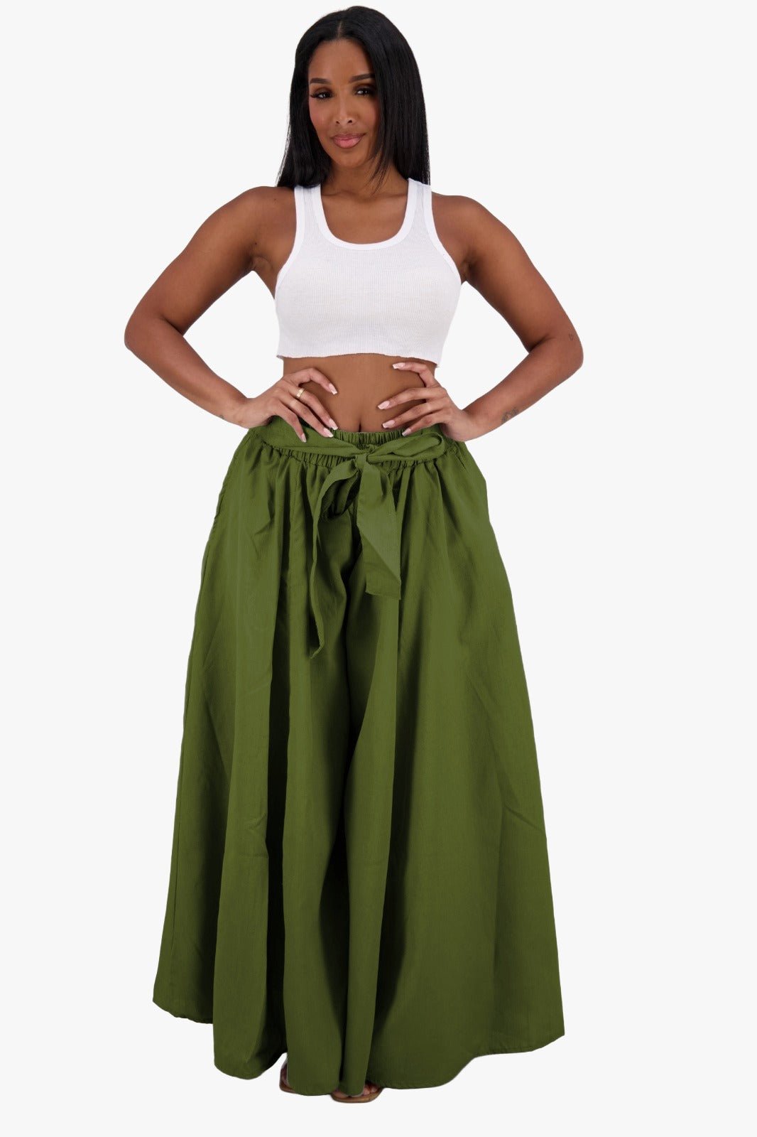 Wide Leg Palazzo Pants 24061 - Advance Apparels Inc