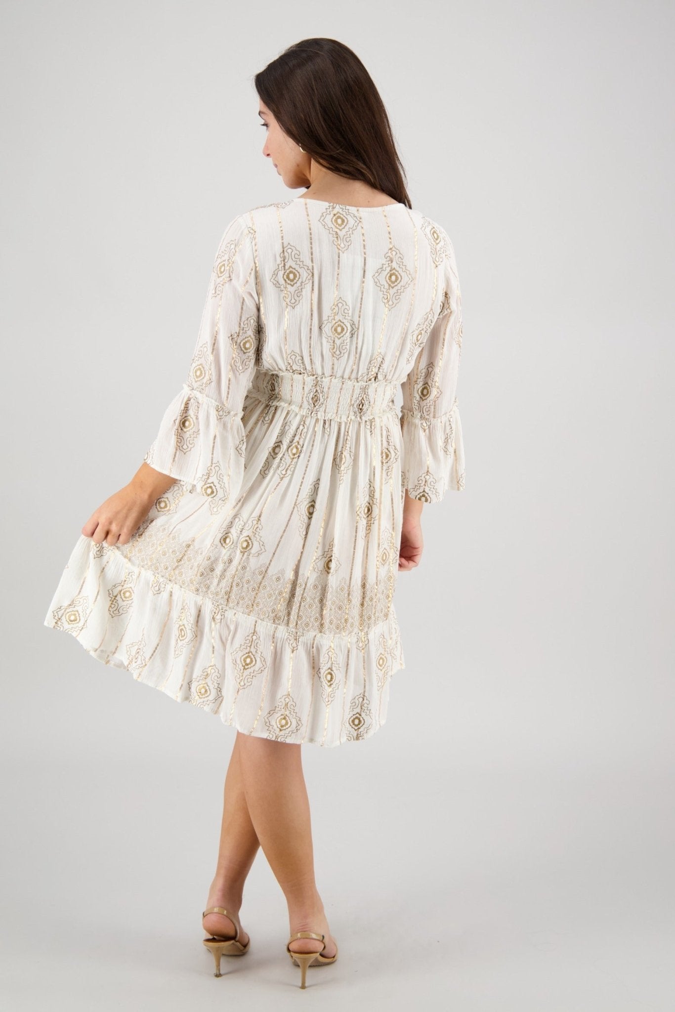 Zara Bell Sleeve Dress 25147 - Advance Apparels Inc