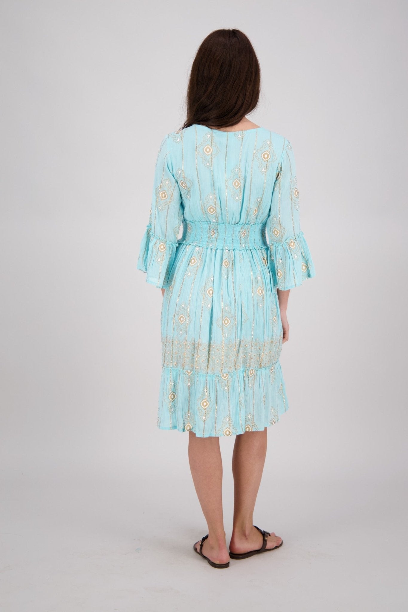 Zara Bell Sleeve Dress 25147 - Advance Apparels Inc