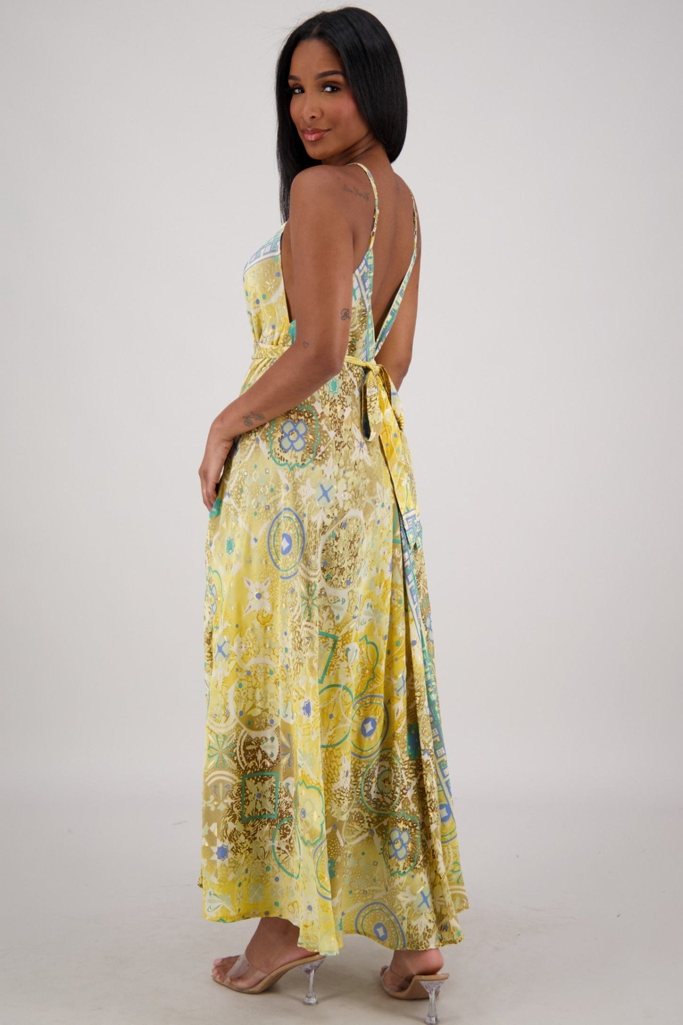 Zaria Maxi Dress – Lotus Mosaic AB - 16113 - Advance Apparels Inc