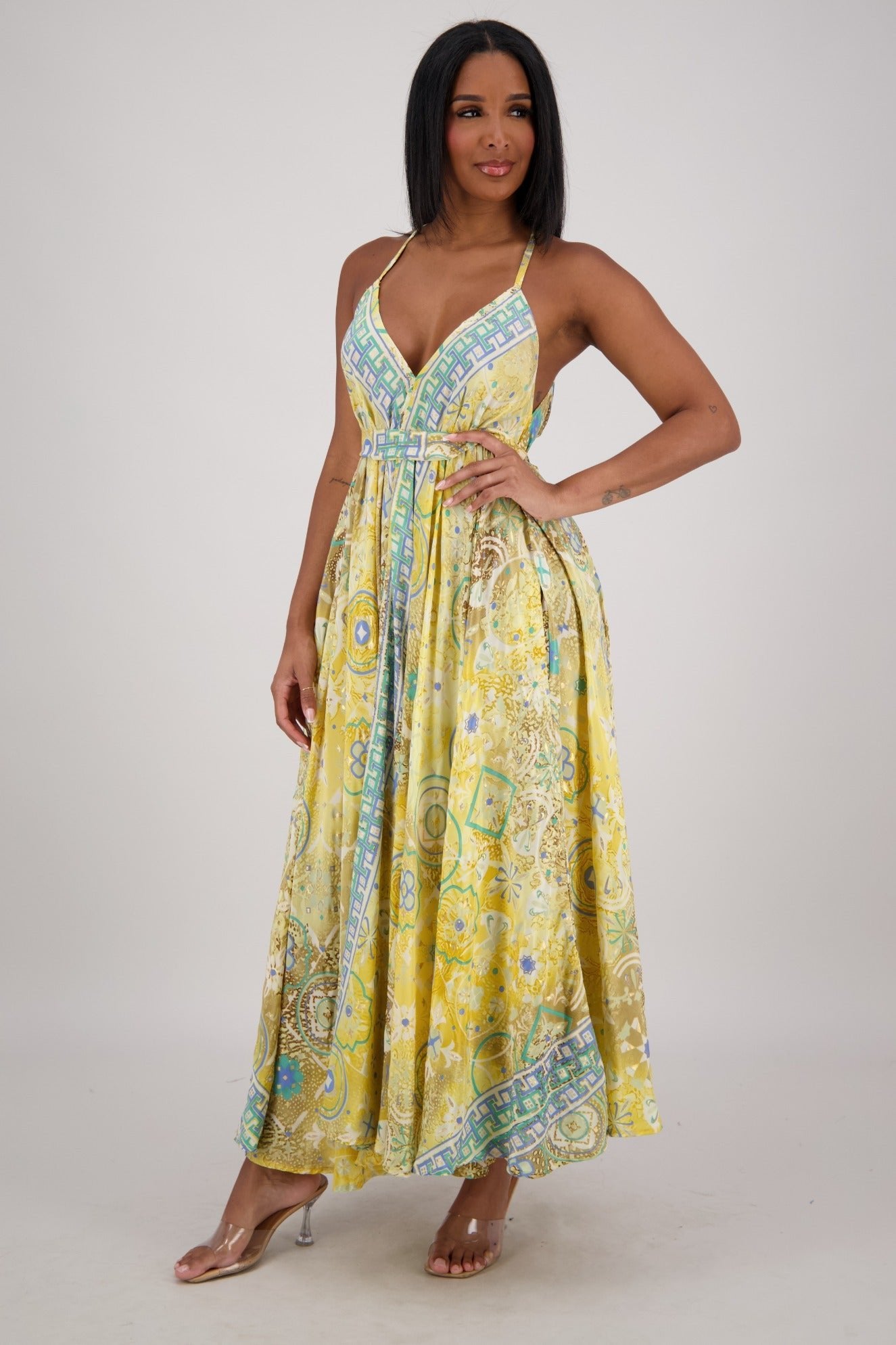 Zaria Maxi Dress – Lotus Mosaic AB - 16113 - Advance Apparels Inc
