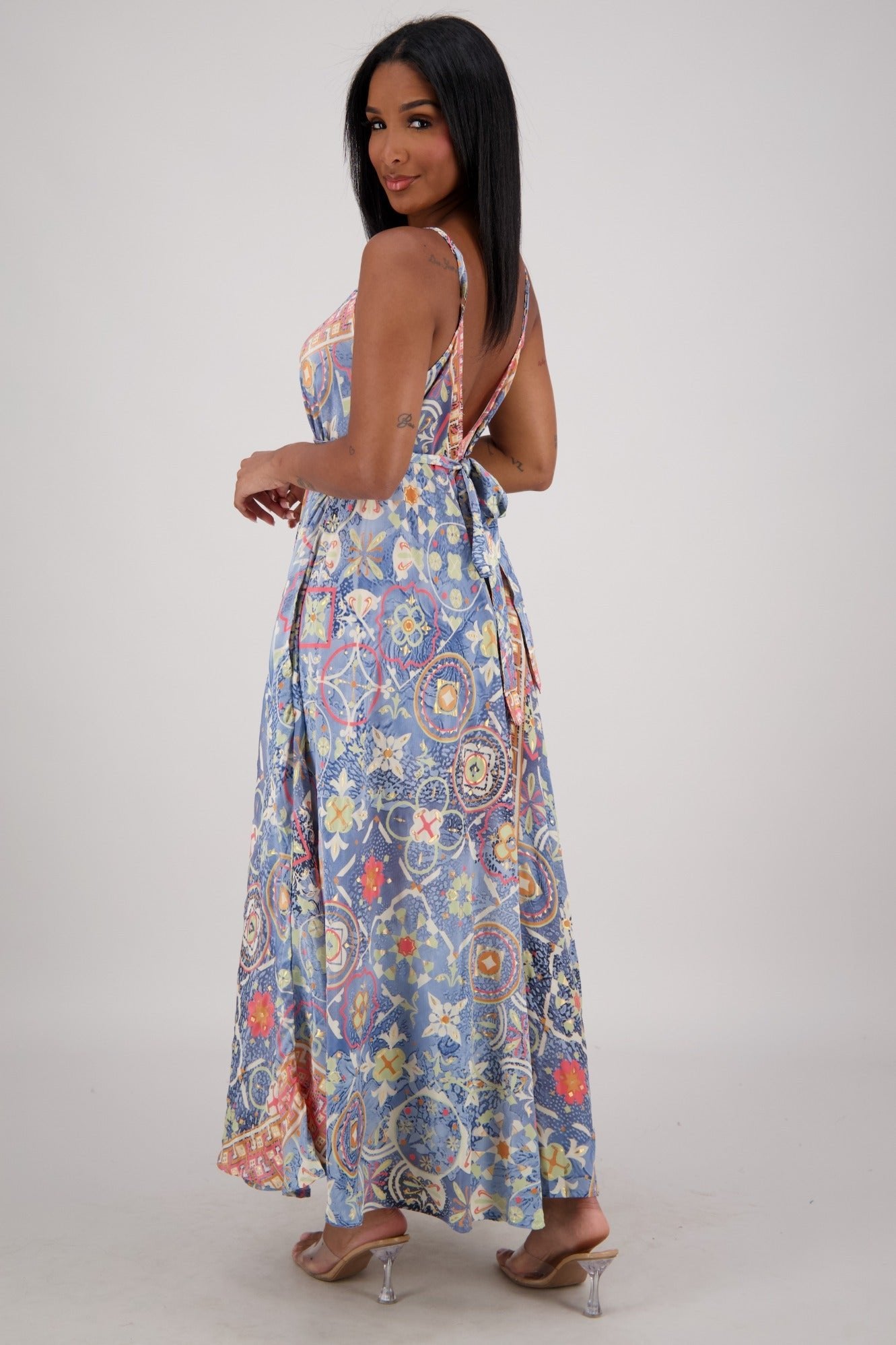 Zaria Maxi Dress – Lotus Mosaic AB - 16113 - Advance Apparels Inc