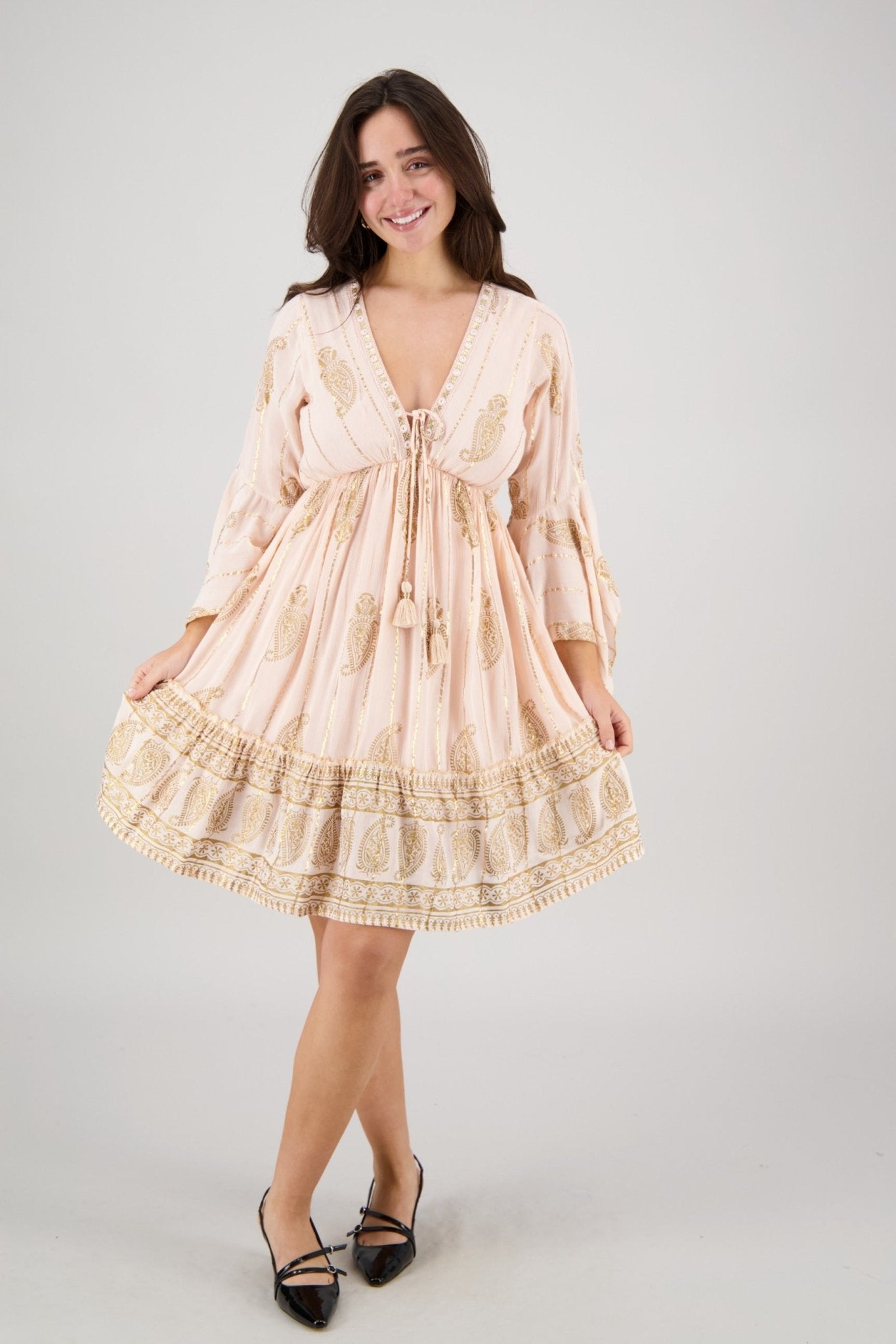 Zia Paisley Swing Dress 25154 - Advance Apparels Inc