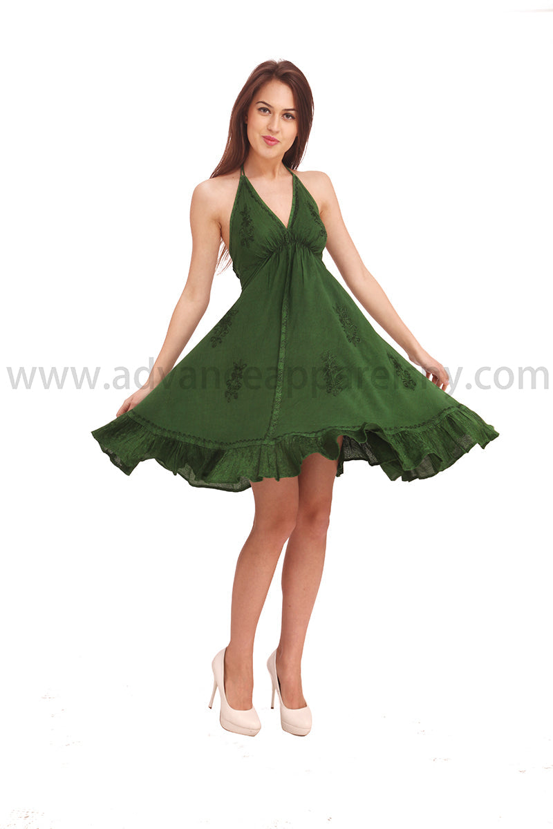 Halter Top Mid-Length Renaissance Dress 161115 - Advance Apparels Inc