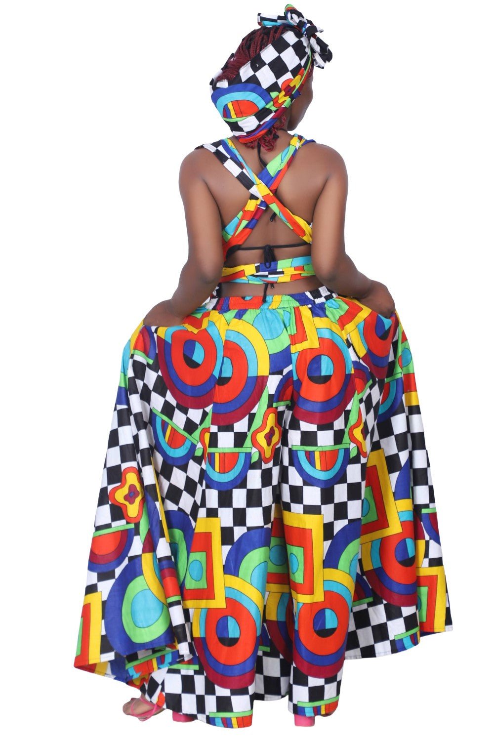 16117 - 284 African Wax Print Infinite Skirt – Multi - Way Wrap Maxi Skirt (Ankara) - Advance Apparels Inc
