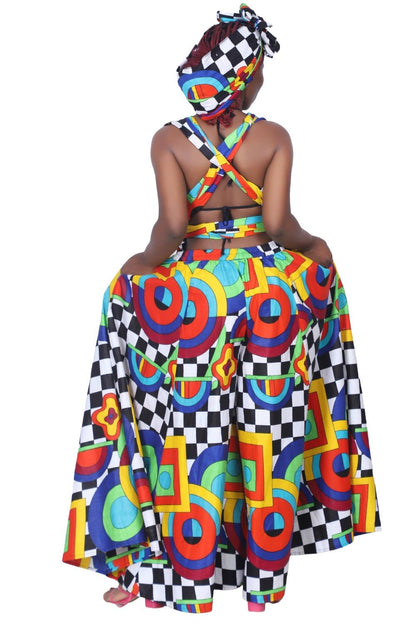16117 - 284 African Wax Print Infinite Skirt – Multi - Way Wrap Maxi Skirt (Ankara) - Advance Apparels Inc