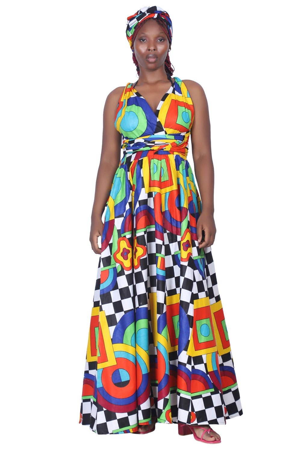 16117-284 African Wax Print Infinite Skirt 16117-284 African Wax Print Infinite Skirt