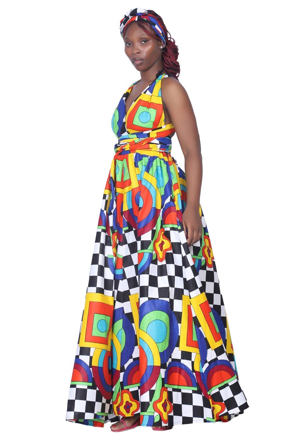 16117 - 284 African Wax Print Infinite Skirt – Multi - Way Wrap Maxi Skirt (Ankara) - Advance Apparels Inc
