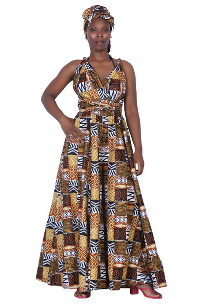 16118 - 281 Wax African Print Infinite Palazzo Pants – Multi - Way Wear - Advance Apparels Inc