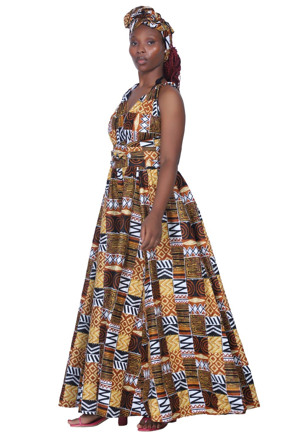 16118 - 281 Wax African Print Infinite Palazzo Pants – Multi - Way Wear - Advance Apparels Inc