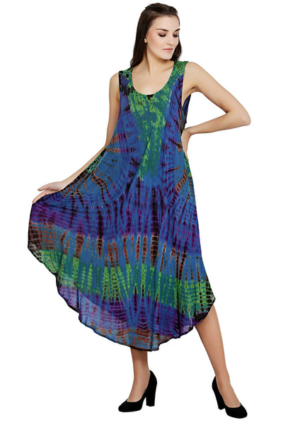 80s Sleeveless Tie Dye Dress 17009SPTD