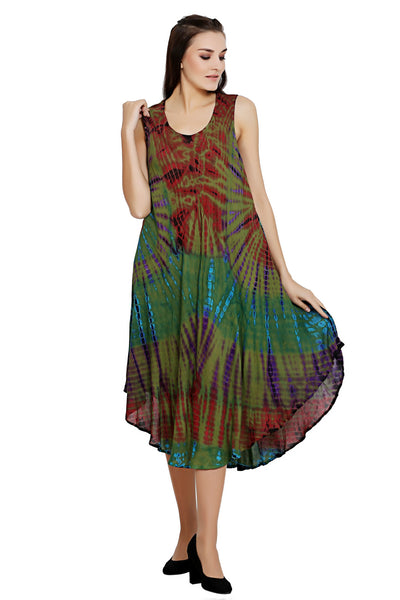 80s Sleeveless Tie Dye Dress 17009SPTD